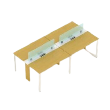 Meja Kantor Partisi Konfigurasi  Uno 4 Staff