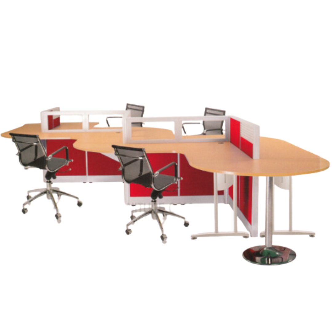 Meja Partisi Kantor Donati 4 Set Zig-Zag